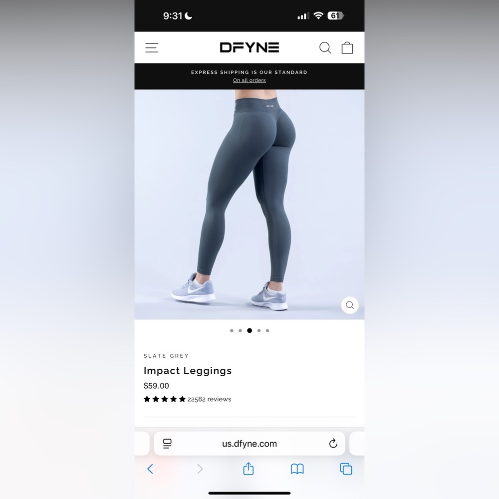 Slate Grey Women's Leggings DYFNE
